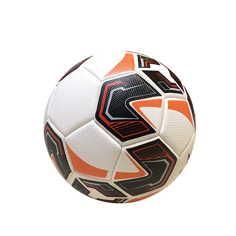 New diamond-patterned football, wear-resistant No. 5 pvc sports outdoor football, creative whirlwind, white machine-sewn student football Item Picture