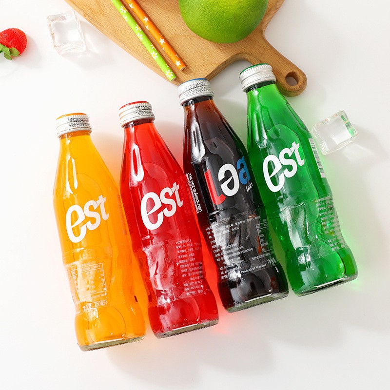 Thai est Orange Cola carbonated drink, glass bottle, high appearance level soda water, Coca-Cola 250ml*24 soda water details Picture