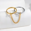 European and American chain titanium steel stacked ring, niche interlocking finger ring titanium steel jewelry, new cross-border Amazon ring Application Scenario