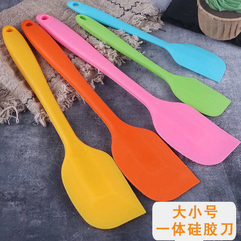 一体式硅胶刮刀耐高温铲子蛋糕奶油抹刀烘焙工具橡皮铲刀烘培刮板