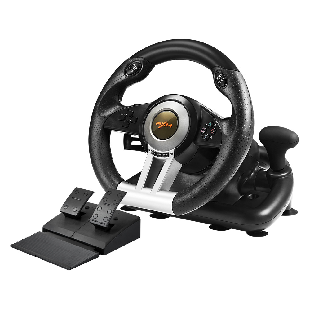 The PXN-V3PRO Lestar racing steering wheel is compatible with PC, ps, switch and xboxone Item Picture
