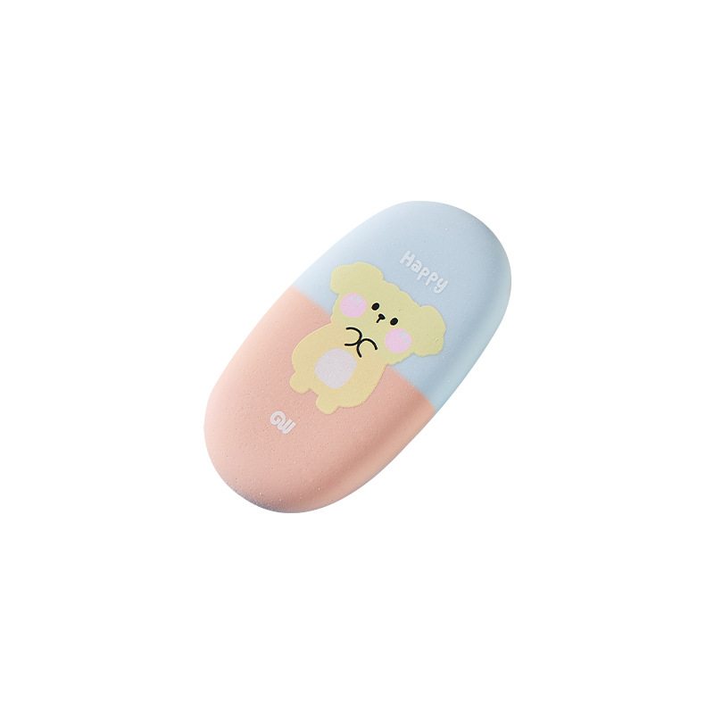 Macaron two-color cartoon eraser, cute animal-shaped eraser, clean and leaves no marks, children's stationery gift Item Picture
