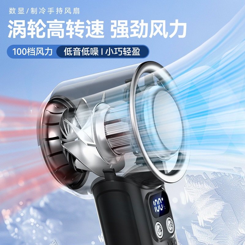 F16 handheld fan bladeless cooling small air conditioner cold air, small mini charging usb, silent and portable Application Scenario