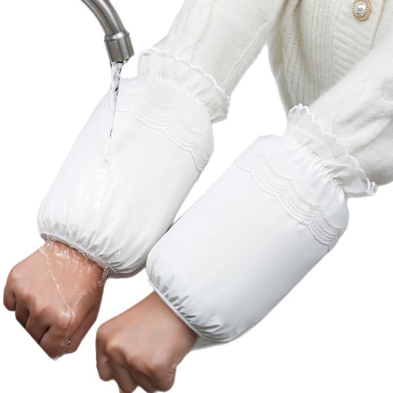 厨房防水袖套女款羽绒服防脏秋冬成人学生护袖耐脏家务办工袖套详情图5