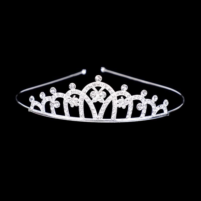Children's crown headband, girl's birthday headwear, baby's small crown, dance dress, and gold crystal diamond hair accessory Specification image