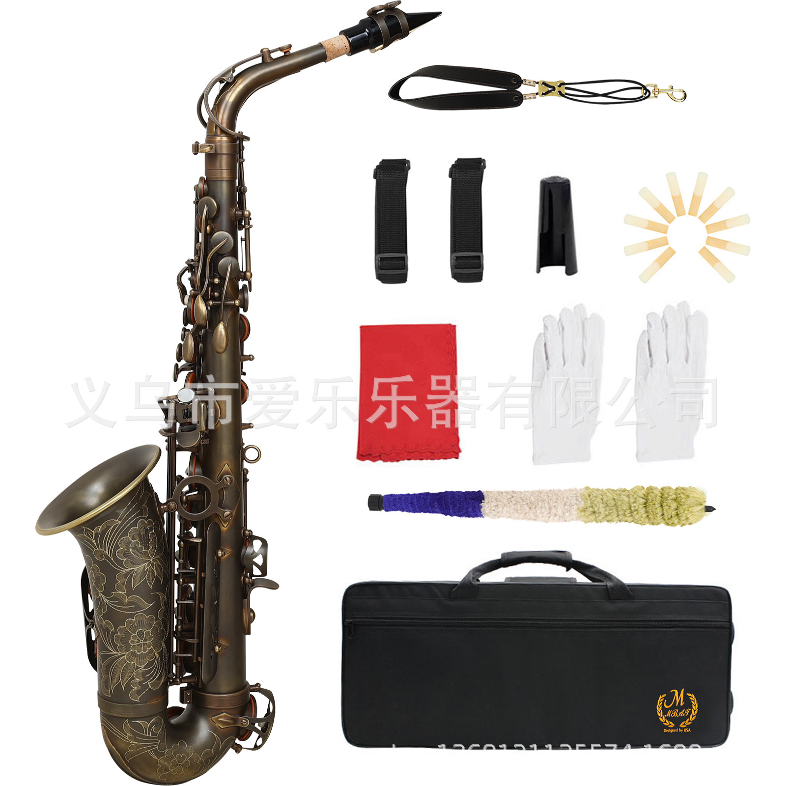 Matte alto saxophone E-flat retro saxophone complete set for adult beginners, professional saxophone cross-border wholesale