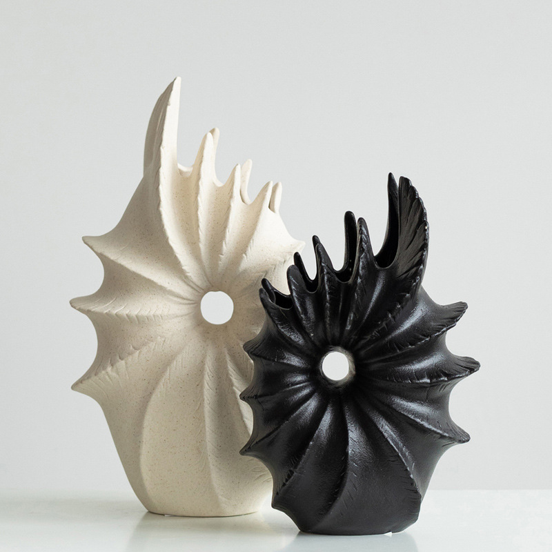2025创意几何菱角花插现代简约陶瓷花瓶家居软装饰摆件工艺品跨境批发摆件装饰