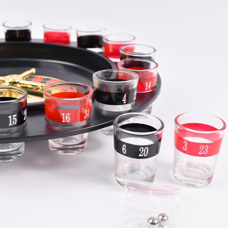 16-cup Russian turntable wine set, game tray, KTV party game manufacturer wholesale Specification image