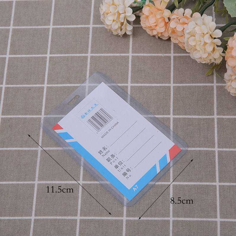 Jinwang genuino A7/B7 doble cara transparente tarjeta de personal de autobús cubierta de goma dura tarjeta de trabajo de campus de exposición tarjeta dura de pvc Application Scenario