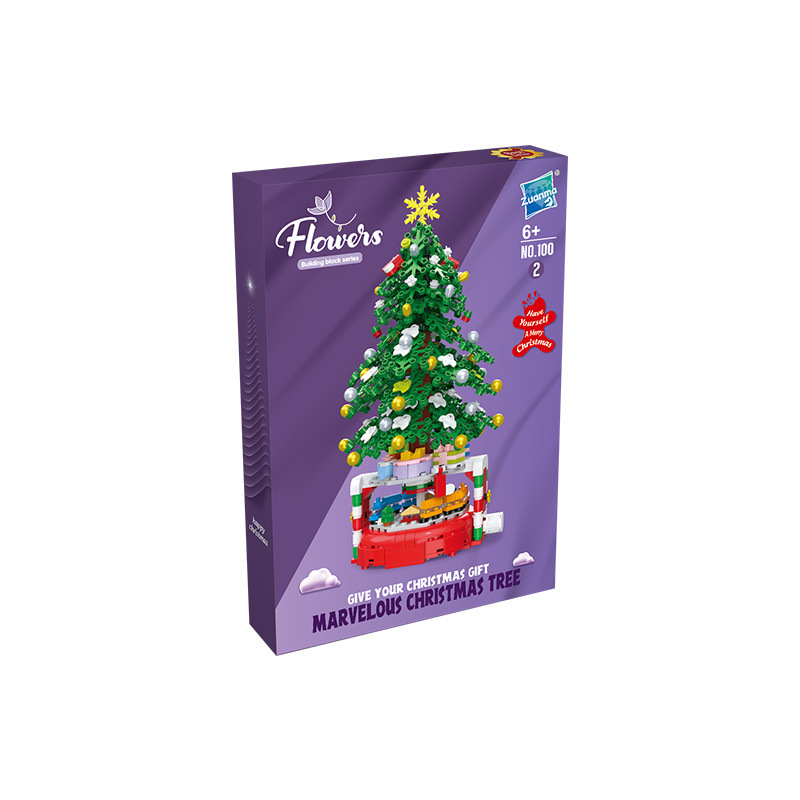 Compatible LEGO Christmas tree building block models, puzzle building blocks, Christmas girl gifts, desktop ornaments wholesale Item Picture
