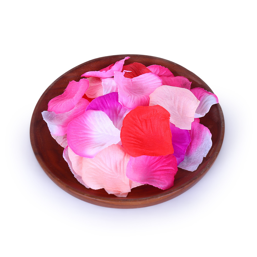 无纺布叠装1000片玫瑰花瓣婚庆酒吧庆典手捧装饰道具仿真花代发白底实物图