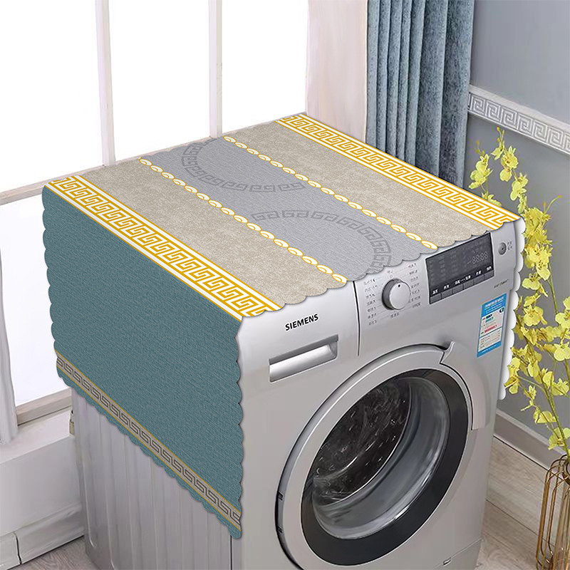 滚筒洗衣机防尘盖布防水防油免洗pvc全自动洗衣机套罩通用防晒布细节图