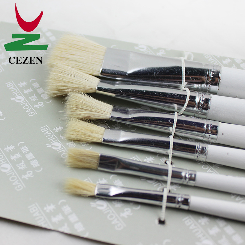 Factory direct sales of 6-piece set of white-tipped, fine-hair, watercolor and gouache brushes, specially designed for art painting details Picture