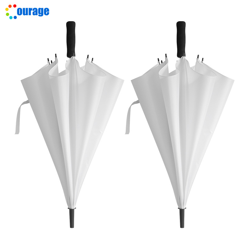 Heat sublimation blank consumable umbrella, printed advertising umbrella with provided image, 27-inch large-sized double umbrella, rainproof and wind-resistant umbrella Specification image