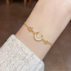 Korean-style high-end zircon star and moon adjustable bracelet, light luxury, retro fashion, individual and niche design, elegant bracelet Application Scenario