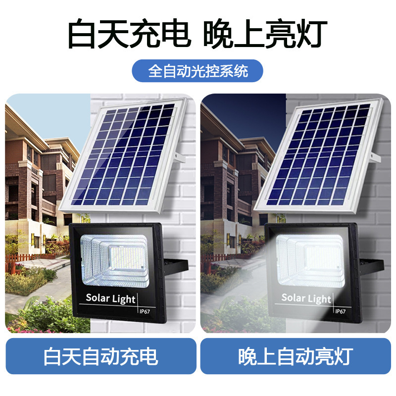 Solar floodlights, outdoor lighting fixtures, waterproof LED full sky stars, source manufacturer wholesale, rural benefit for the people, bright up details Picture