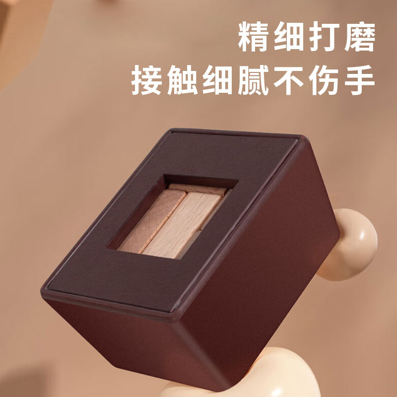 Cross-border creative wooden intelligence magic box toy 6-block challenge box puzzle and brain-teasing game Specification image