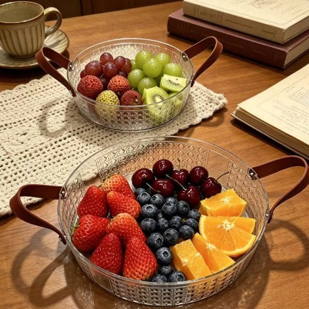 Home light luxury dried fruit plate, sunflower seed plate, snack storage box, fruit plate, living room coffee table format, covered candy plate details Picture