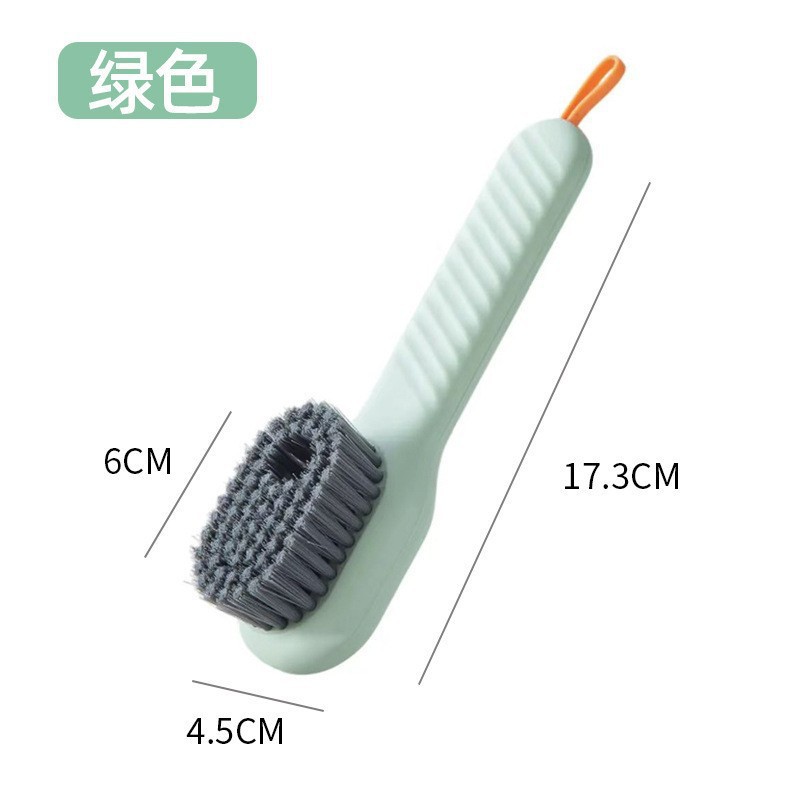 Multi-functional liquid filling shoe brush, household press-out liquid shoe cleaning tool, press-type soft fabric cleaning brush Application Scenario