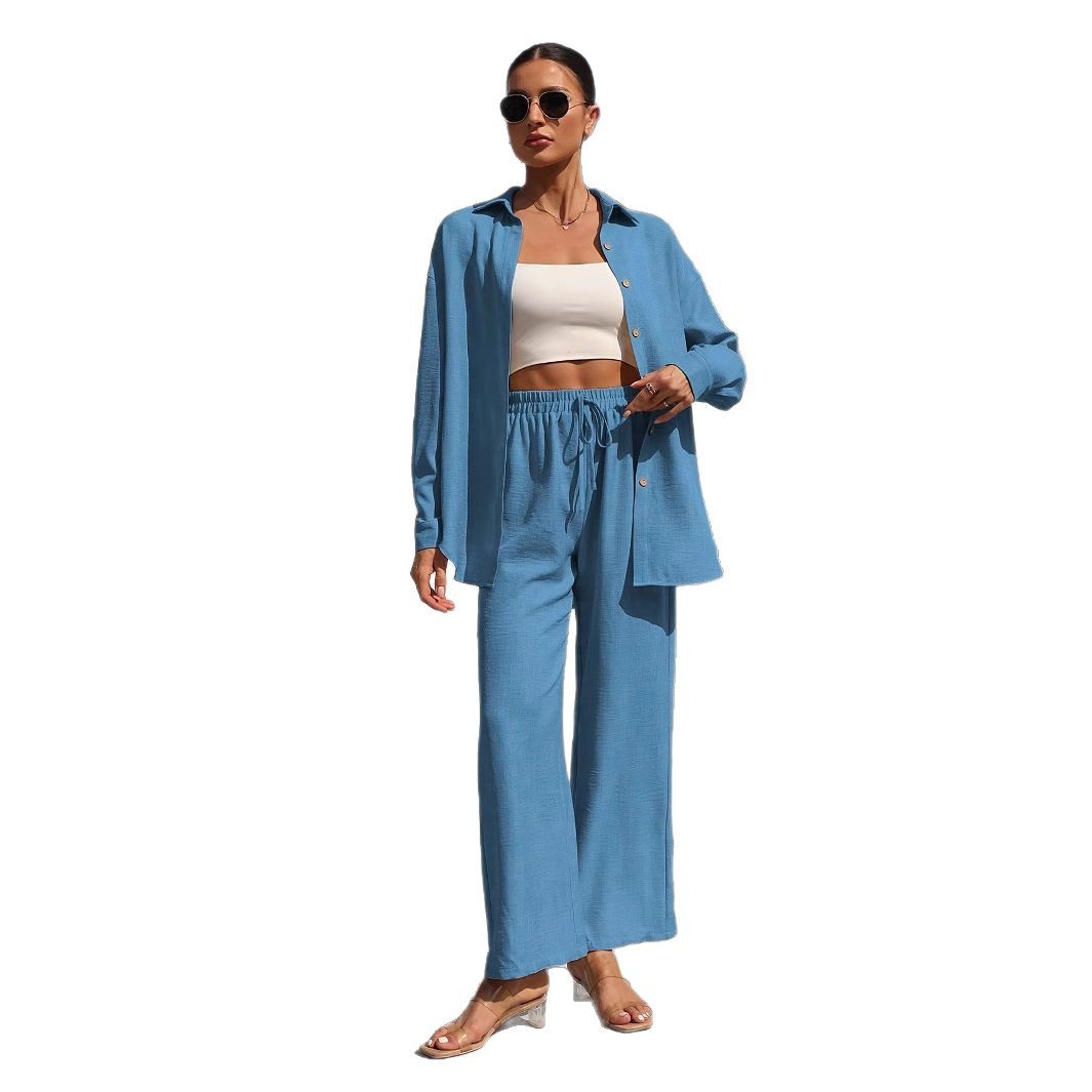 This is a versatile and stylish autumn collection of large-sized women's long-sleeved cardigan in a casual solid color Item Picture