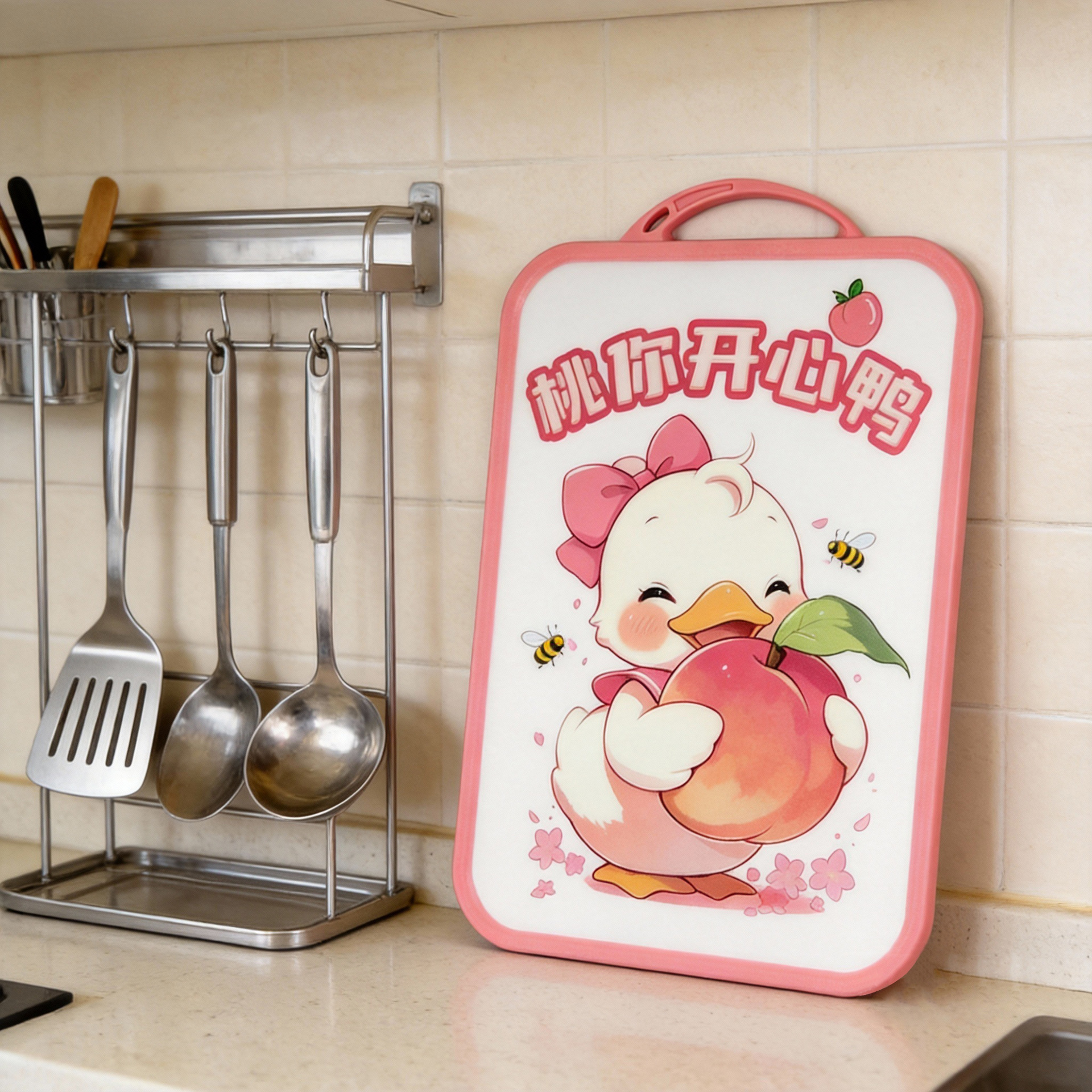 代发可爱鸭子图案砧板家用双面厨房双面切菜板食品级水果辅食砧板