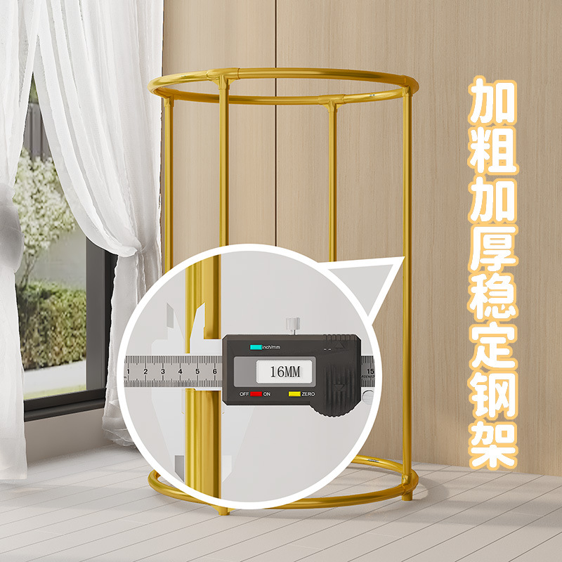 Cross-border new ironwork drop-wheel multi-functional rotating circular clothes drying rack, hanging rack, clothing store display rack batch Application Scenario