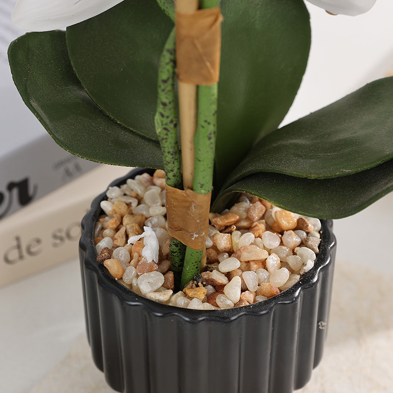 Artificial Phalaenopsis potted flowers for home living room decoration, floor-standing artificial flower bonsai, artificial flower decoration potted plants Application Scenario