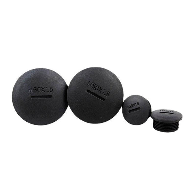 Plastic waterproof plug, nylon sealing plug, PG/M external thread plug, circular flat-hole plug, screw-in type Item Picture