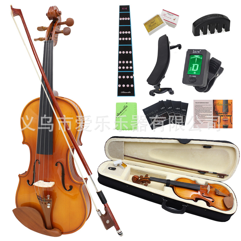 Cross border bright viola panel de abeto hecho a mano violín con patrón de tigre violín adulto niños estudiante práctica viola