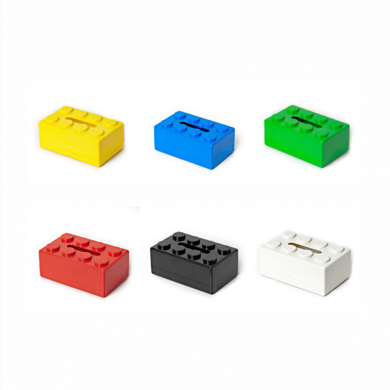 Bruco Little Building Block car, children's cartoon tissue box, solid wood educational building block design Application Scenario