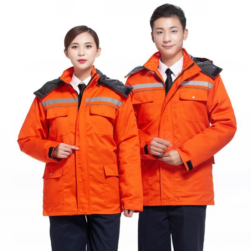 防静电工作服加油站劳保棉服加厚外套冷库防寒保暖工作服棉服定制