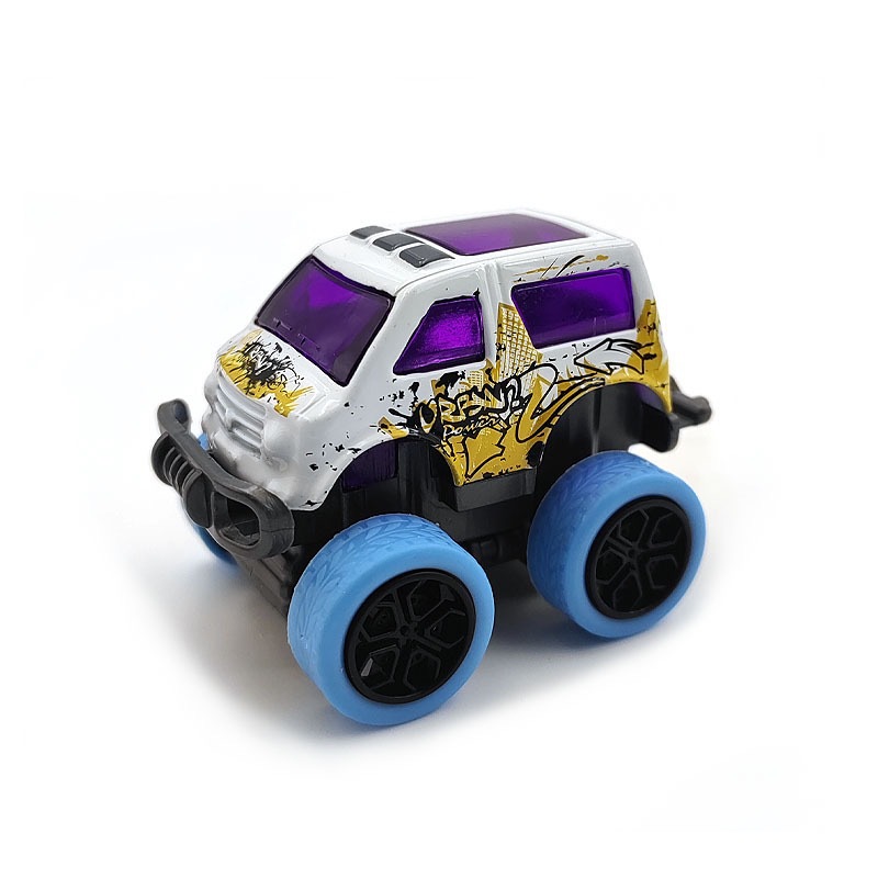 Cross-border alloy car, rebound sports car, off-road vehicle, children's educational toy car, inertial racing car, durable mini model details Picture