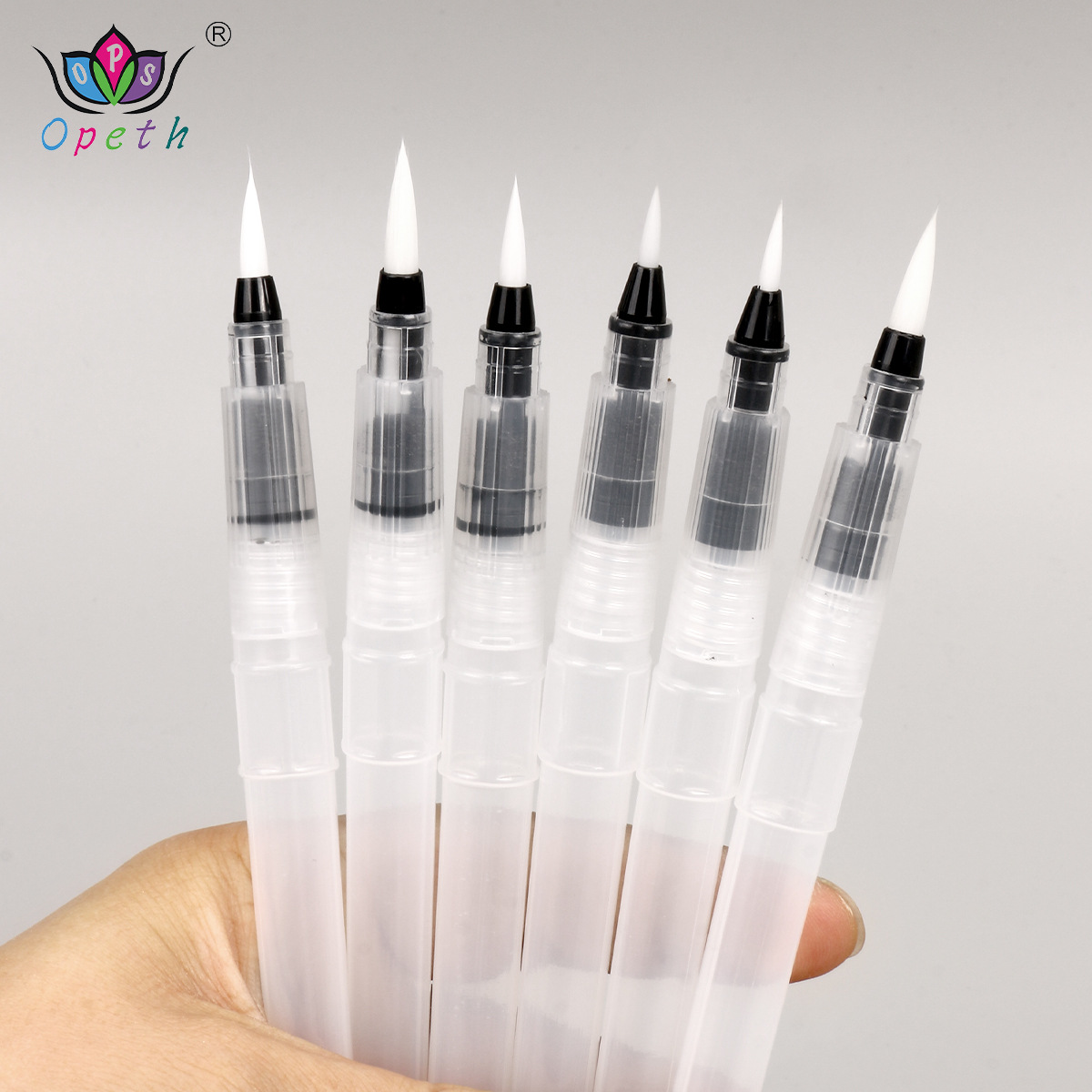 Cross-border nylon bristle fountain pen, water storage brush, water-soluble solid watercolor brush, fountain brush, water pen Specification image