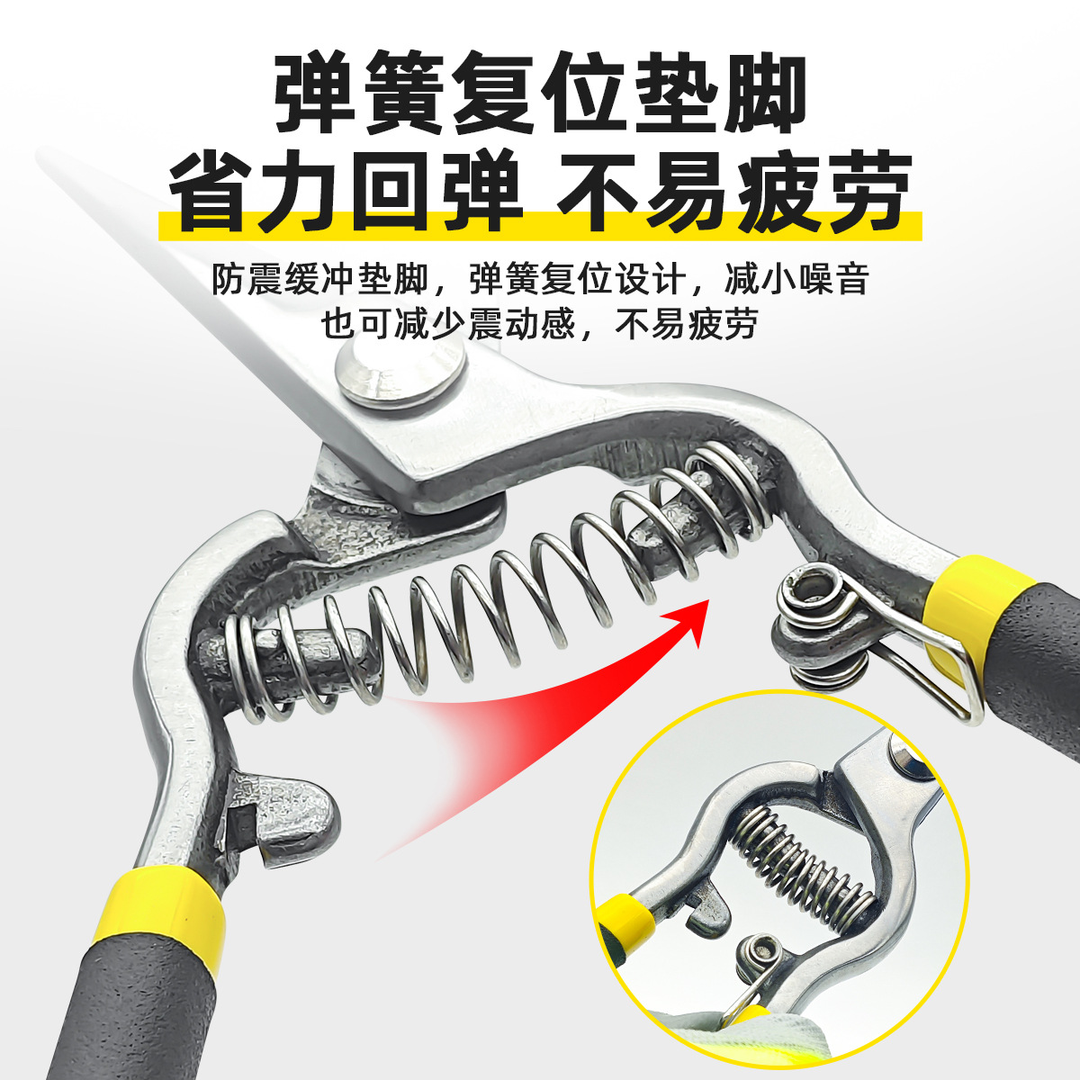 Gardening tools: grape scissors, forged flower shears, garden pruning shears, fruit tree branch shears, household flower pruning details Picture