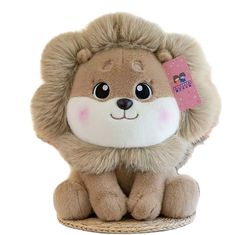 Nueva llegada red cute lion peluche regalo de cumpleaños ideas transforming moe lion dolls fabricante de muñecas wholesale Item Picture