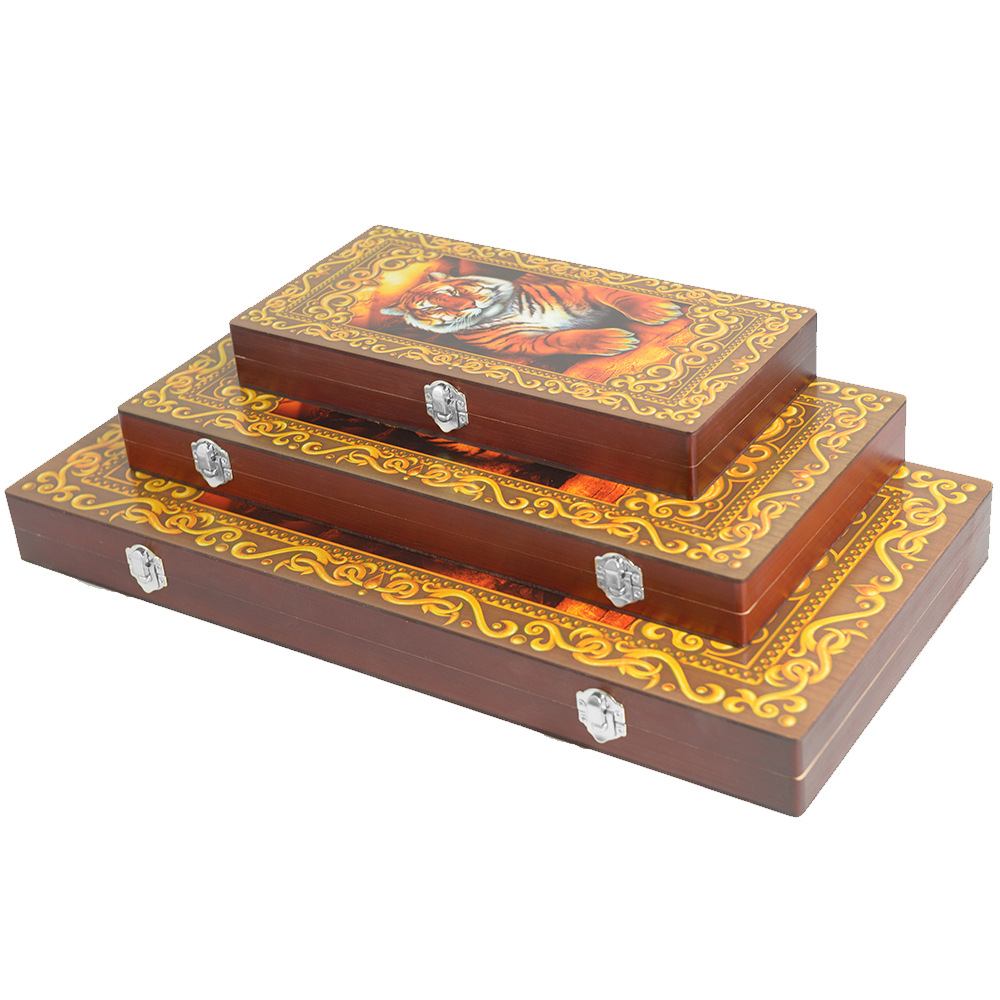 Wholesale and export of high-end wooden backgammon portable folding international chess casual entertainment chessboard Item Picture