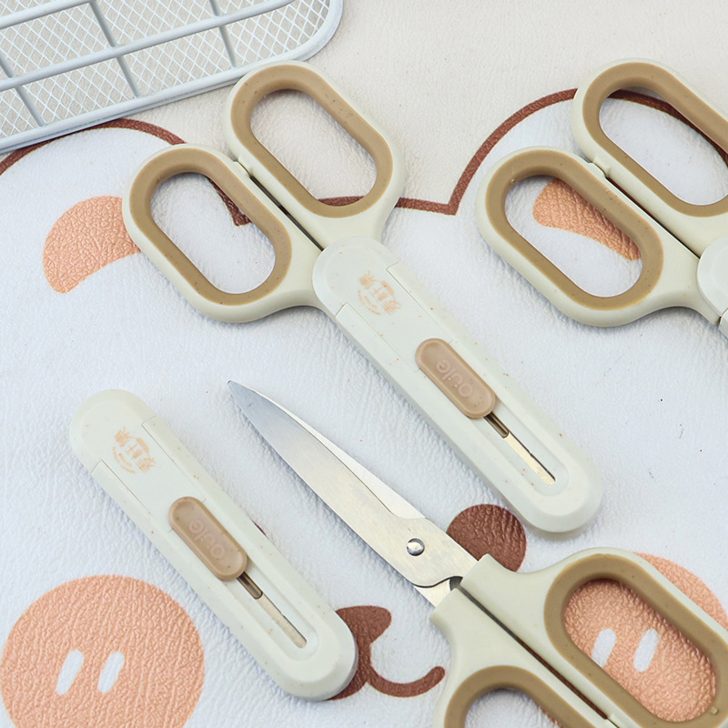 High-appearation-level creative scissors, utility knife, two-in-one stainless steel paper cutter, student Courier opening knife, office scissors Specification image