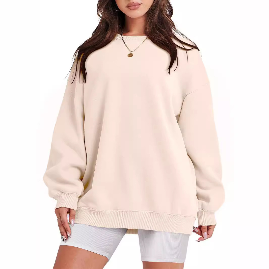 European and American cross-border women's clothing 2025 autumn/winter long-sleeved Amazon TIKTOK independent loose casual hoodie top details Picture