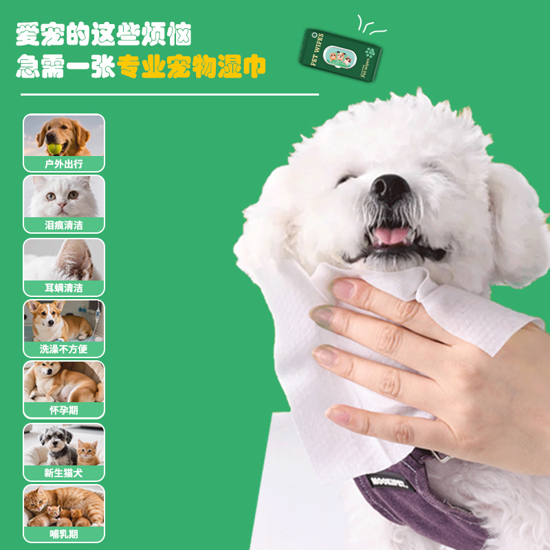 绿色包装湿巾盒厨房湿巾除油湿巾婴儿湿纸巾详情图2