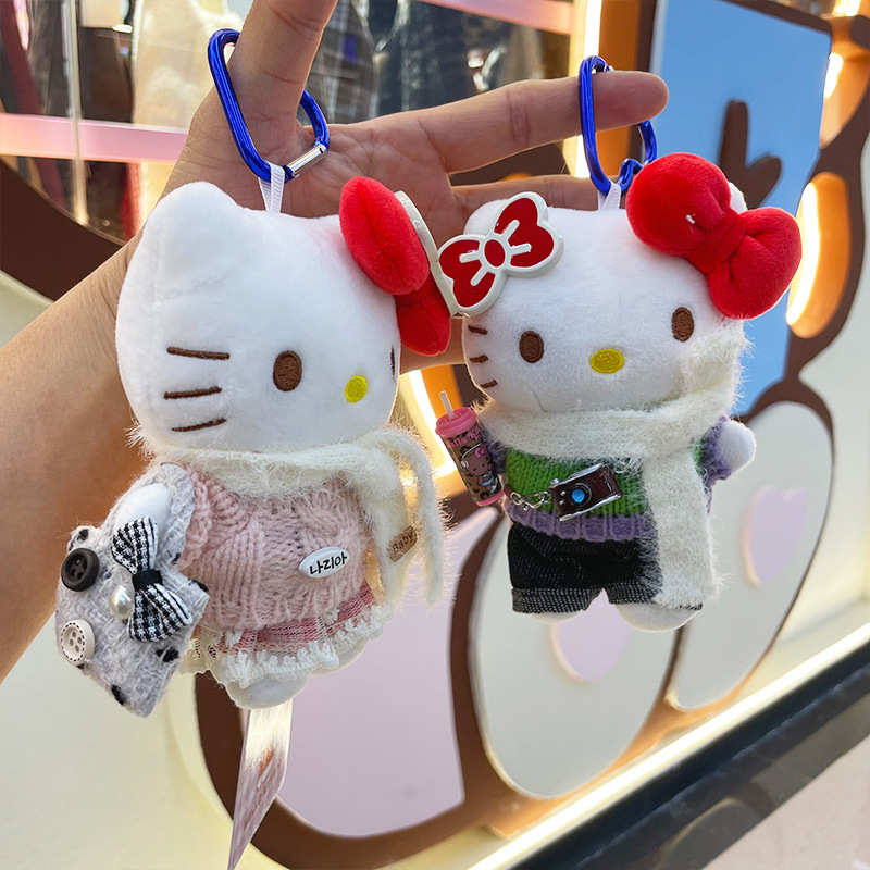 【 Authentic 】hellokitty plush bag Pendant for Girls, KT doll, Birthday gift, kt Cat