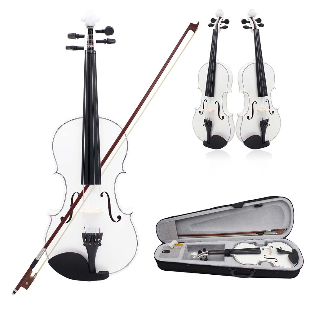 Cross-border violin set: White violin, adult beginner violin practice 4/4 basswood violin Specification image