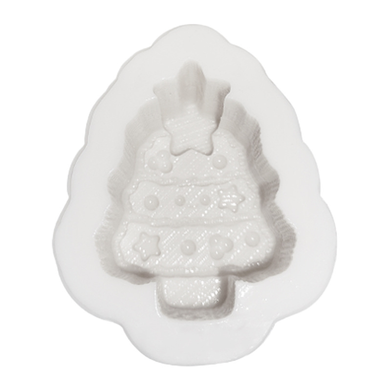 圣诞麋鹿面包捏捏模具DIY小兔子香薰蜡烛石膏烘焙食品级硅胶模具白底实物图
