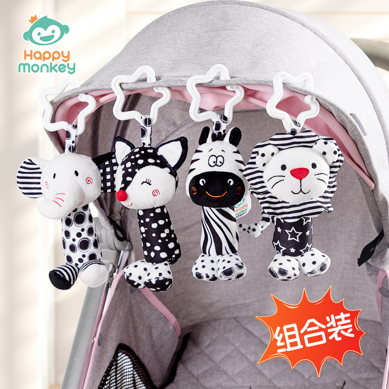 Happy monkey Black and White Car with Little Boy Set details Picture