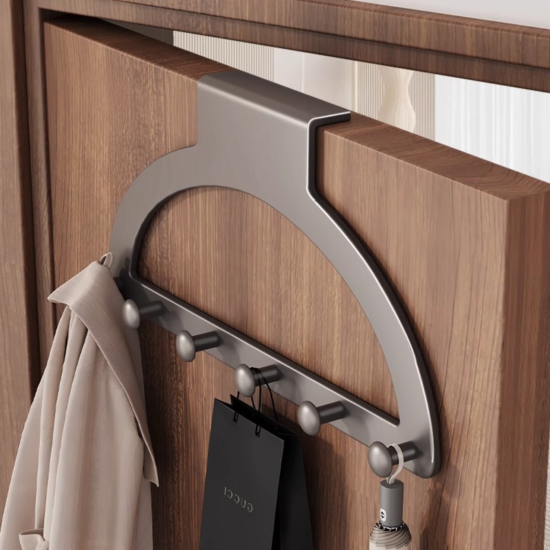 Extended door hook, extended coat hanger, bedroom door hanging rack, no need for drilling, door back storage and storage wonder, coat hook