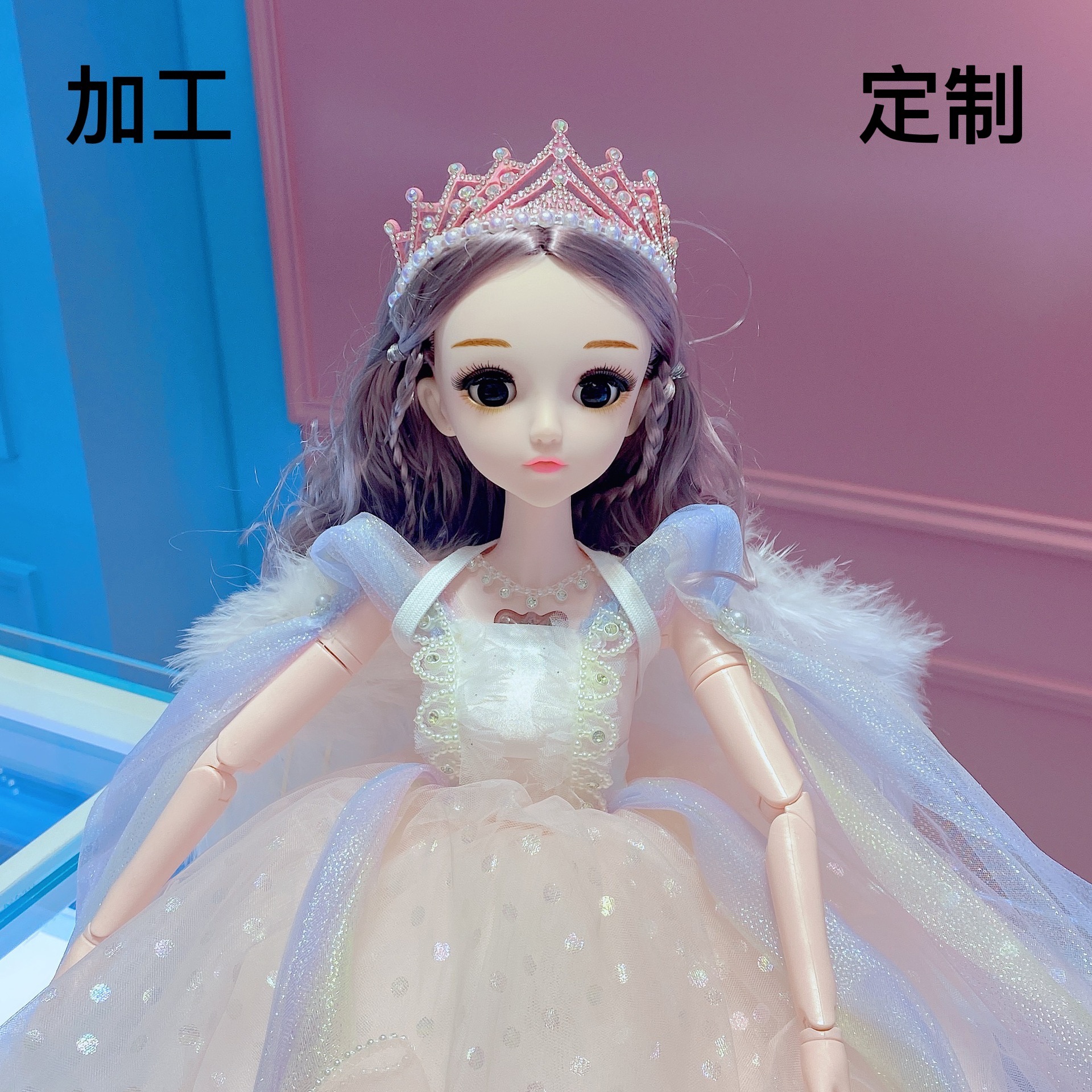 60CM Snow White Barbie doll, singing and blinking doll, mermaid doll details Picture