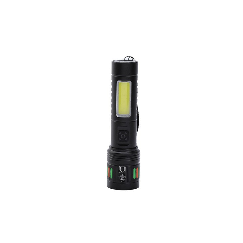 Flashlight with strong light, ultra-bright charging, long-range laser, small tactical flashlight for students' outdoor night fishing, camping and cycling