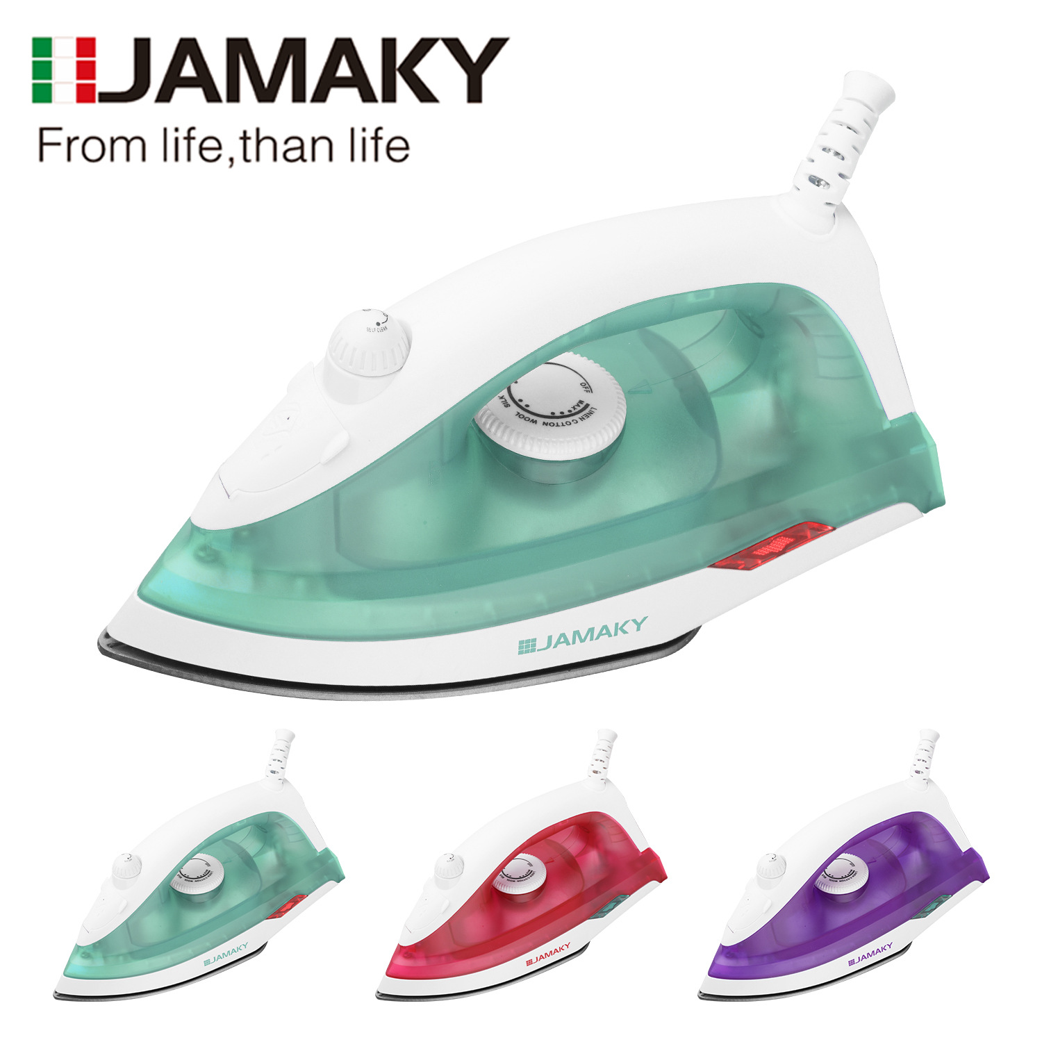 JAMAKY 1200W大功率家用电熨斗强劲蒸汽快速除皱干湿两用熨斗JMK1002