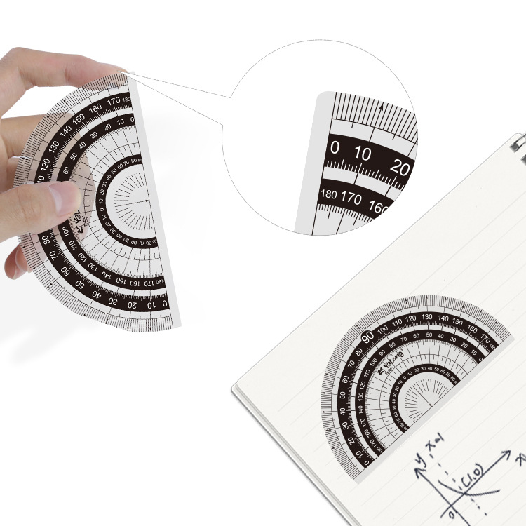 Yalong Cross-border Wholesale PC resin plastic rulers, student school supplies, geometric rulers, ruler sets, protractors details Picture
