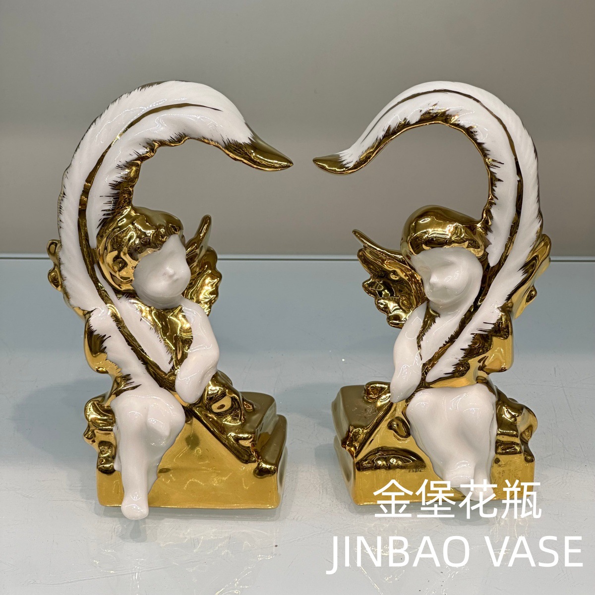 轻奢高档陶瓷家居电视柜酒柜装饰品瓷器客厅桌面结婚乔迁新居礼品