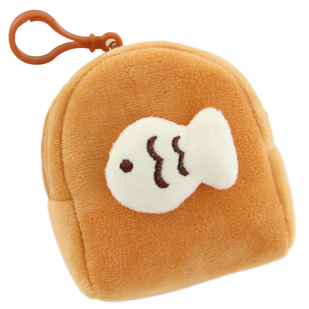 Cute little fish and cat plush coin purses, student mini purses, keys, miscellaneous storage bags, headphone cases wholesale Item Picture